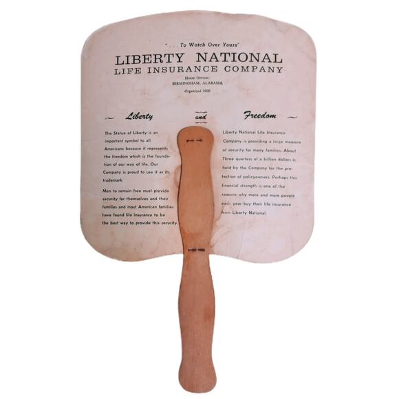 Statue of Liberty Insurance Promo Fan VTG Americana Decor 🗽 - Picture 4 of 6